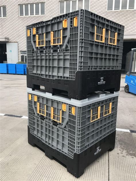 folding steel box pallet|folding plastic pallet boxes.